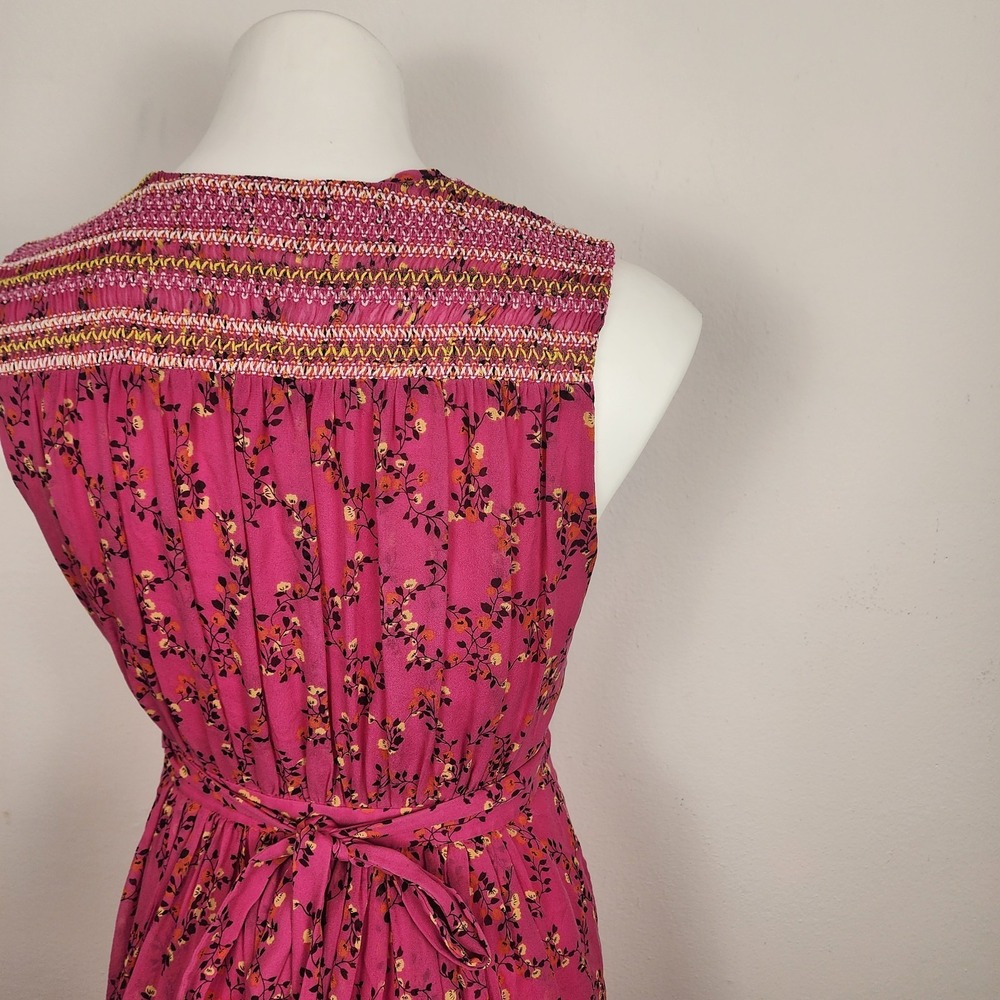 Diane Von Furstenberg Silk Bali Pink Floral Wrap Dress Women's‎ Size 4 - Picture 6 of 9